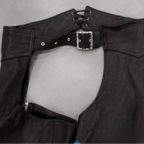 Kerr Men’s Leather Motorcycle Chaps - Picture 5 of 16